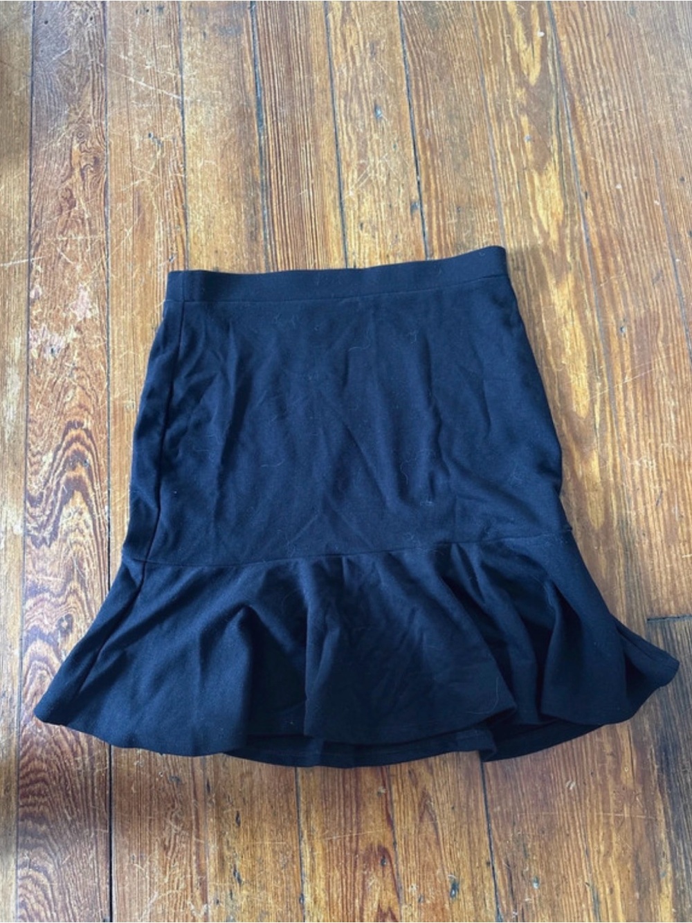 Bailey 44 Black Ruffle-Hem A-Line Skirt